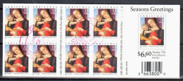 United States 1999 Madonna And Child - Sc # 3355 - Mi.3215 - Booklet Pane Of 20 - Used - 3. 1981-...