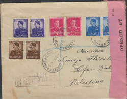 O)  1940 ROMANIA, KING MICHAEL ROYALTY, CENSORSHIP MARK, TO PALESTINE, XF - Lettres & Documents