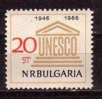 BULGARIA \ BULGARIE / BULGARIEN - 1966 - 20ans De L´ UNESCO - 1v** - Neufs