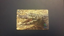 Brasil-jacare-(telems)-used Card - Crocodiles And Alligators