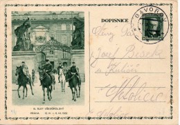 TCHECOSLOVAQUIE ENTIER POSTAL ILLUSTRE POUR LA FRANCE 1932 - Cartes Postales