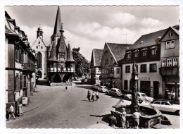 Michelstadt - S/w Rathaus Und Marktbrunnen - Michelstadt