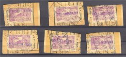 ALGERIA, 10 RAILWAY STAMPS 10.30 FRANCS, FROM 1942-43 F/VFU ON PIECES - Parcel Post