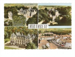 MIRAMBEAU (Charente Maritime) - CPSM - 4 Vues : Le Château Et Le Centre - Mirambeau