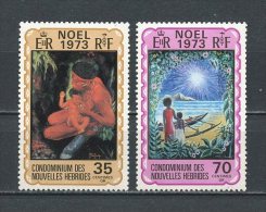 Nlle Hébrides 1973 N° 374/375 ** Neufs = MNH  Superbes Cote: 1.90 € Noël Christmas Tableaux Peintures Bateau - Unused Stamps