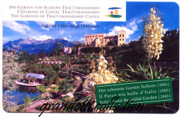 GIARDINI CASTEL TRAUTTMANSDORFF ALTO ADIGE SCHEDA TELEFONICA TELECOM 129 BILINGUE - Öff. Themen-TK