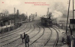 CPA 1197 - Les Locomotives ( Cie De L´ Ouest ) Express De SAINT - BRIEUC - Eisenbahnen