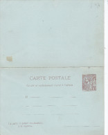 Monaco, Entier Postal Carte Postale Avec Reponse Payée, 10 Ct Brun, Neuf - Brieven En Documenten