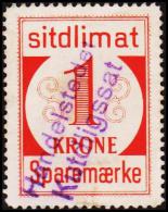 1939. Sparemærke Sitdlimat. 1 Kr. Handelsstedet Kutdligssat.  (Michel: ) - JF127616 - Parcel Post