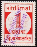 1939. Sparemærke Sitdlimat. 1 Kr. Handelstedet Kutdligssat.  (Michel: ) - JF127643 - Paketmarken