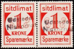 1939. Sparemærke Sitdlimat. 2x 1 Kr. Udstedet Niakornat.  (Michel: ) - JF127621 - Colis Postaux