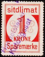 1939. Sparemærke Sitdlimat. 1 Kr. Handelstedet Kutdligssat.  (Michel: ) - JF127647 - Spoorwegzegels