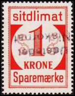 1939. Sparemærke Sitdlimat. 1 Kr. Udstedet Niakornat.  (Michel: ) - JF127628 - Parcel Post