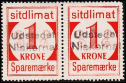 1939. Sparemærke Sitdlimat. 2x 1 Kr. Udstedet Niakornat.  (Michel: ) - JF127620 - Pacchi Postali