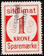 1939. Sparemærke Sitdlimat. 1 Kr. Satut.  (Michel: ) - JF127652 - Paquetes Postales