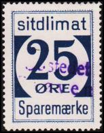 1939. Sparemærke Sitdlimat. 25 ØRE Udstedet Prøven.  (Michel: ) - JF127636 - Paquetes Postales