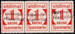 1939. Sparemærke Sitdlimat. 3x 1 Kr. Udstedet Niakornat.  (Michel: ) - JF127622 - Spoorwegzegels