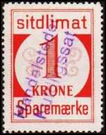 1939. Sparemærke Sitdlimat. 1 Kr. Handelstedet Kutdligssat.  (Michel: ) - JF127645 - Paquetes Postales