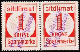 1939. Sparemærke Sitdlimat. 2x 1 Kr. Handelsstedet Kutdligssat.  (Michel: ) - JF127614 - Pacchi Postali