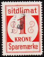 1939. Sparemærke Sitdlimat. 1 Kr. Satut.  (Michel: ) - JF127651 - Paketmarken