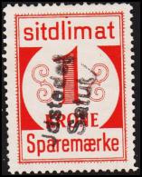 1939. Sparemærke Sitdlimat. 1 Kr. Satut.  (Michel: ) - JF127653 - Paketmarken