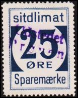 1939. Sparemærke Sitdlimat. 25 ØRE Udstedet Prøven.  (Michel: ) - JF127635 - Colis Postaux