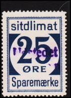 1939. Sparemærke Sitdlimat. 25 ØRE Udstedet Prøven.  (Michel: ) - JF127632 - Colis Postaux