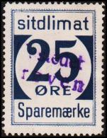 1939. Sparemærke Sitdlimat. 25 ØRE Udstedet Prøven.  (Michel: ) - JF127633 - Paquetes Postales