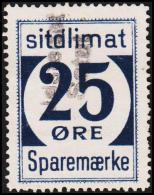 1939. Sparemærke Sitdlimat. 25 ØRE Udstedet Satut.  (Michel: ) - JF127660 - Parcel Post