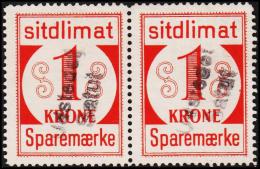 1939. Sparemærke Sitdlimat. 2x 1 Kr. Satut.  (Michel: ) - JF127654 - Pacchi Postali