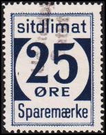 1939. Sparemærke Sitdlimat. 25 ØRE Udstedet Satut.  (Michel: ) - JF127659 - Parcel Post