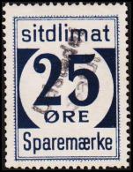 1939. Sparemærke Sitdlimat. 25 ØRE Udstedet Satut.  (Michel: ) - JF127658 - Parcel Post