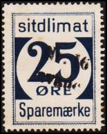 1939. Sparemærke Sitdlimat. 25 ØRE Nr. 16 Avane.  (Michel: ) - JF127721 - Pacchi Postali