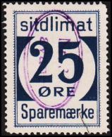 1939. Sparemærke Sitdlimat. 25 ØRE. Nr. 37 Avane.  (Michel: ) - JF127730 - Paquetes Postales