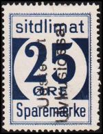 1939. Sparemærke Sitdlimat. 25 ØRE Udstedet Uvkusigssat.  (Michel: ) - JF127694 - Paketmarken