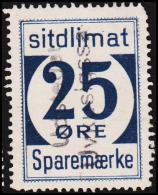 1939. Sparemærke Sitdlimat. 25 ØRE Udstedet Uvkusigssat.  (Michel: ) - JF127697 - Colis Postaux