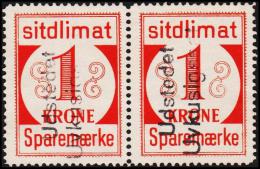 1939. Sparemærke Sitdlimat. 2x 1 Kr. Udstedet Uvkusigssat.  (Michel: ) - JF127707 - Spoorwegzegels