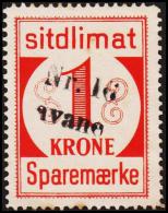 1939. Sparemærke Sitdlimat. 1 Kr. Nr. 16 Avane.  (Michel: ) - JF127718 - Colis Postaux