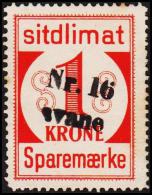 1939. Sparemærke Sitdlimat. 1 Kr. Nr. 16 Avane.  (Michel: ) - JF127715 - Pacchi Postali