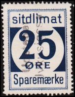 1939. Sparemærke Sitdlimat. 25 ØRE Udstedet Uvkusigssat.  (Michel: ) - JF127696 - Parcel Post