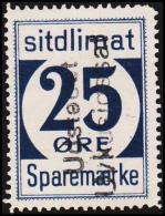 1939. Sparemærke Sitdlimat. 25 ØRE Udstedet Uvkusigssat.  (Michel: ) - JF127695 - Spoorwegzegels
