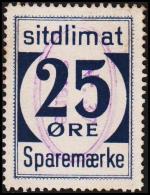 1939. Sparemærke Sitdlimat. 25 ØRE. Nr. 37 Avane.  (Michel: ) - JF127728 - Pacchi Postali
