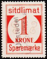 1939. Sparemærke Sitdlimat. 1 Kr. Udstedet Uvkusigssat.  (Michel: ) - JF127710 - Spoorwegzegels