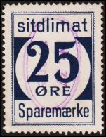 1939. Sparemærke Sitdlimat. 25 ØRE. Nr. 37 Avane.  (Michel: ) - JF127729 - Colis Postaux