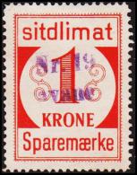 1939. Sparemærke Sitdlimat. 1 Kr. Nr. 19 Avane.  (Michel: ) - JF127749 - Spoorwegzegels