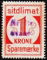 1939. Sparemærke Sitdlimat. 1 Kr. Nr. 19 Avane.  (Michel: ) - JF127751 - Paketmarken