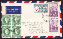 Australia On Cover To South Africa - 1955 - YMCA, Florence Nightingale, Nursing, South Australia, Queen Victoria - Brieven En Documenten