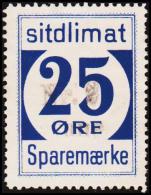 1939. Sparemærke Sitdlimat. 25 ØRE Nr. 2 Avane.  (Michel: ) - JF127788 - Spoorwegzegels