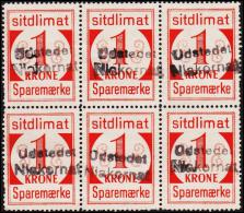 1939. Sparemærke Sitdlimat. 6x 1 Kr. Udstedet Niakornat.  (Michel: ) - JF127763 - Parcel Post