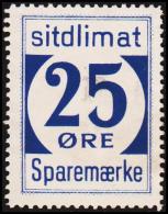 1939. Sparemærke Sitdlimat. 25 ØRE Nr. 2 Avane.  (Michel: ) - JF127784 - Paquetes Postales